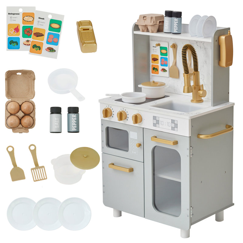 Teamson Kids Little Chef Memphis Play Kitchen, Gray