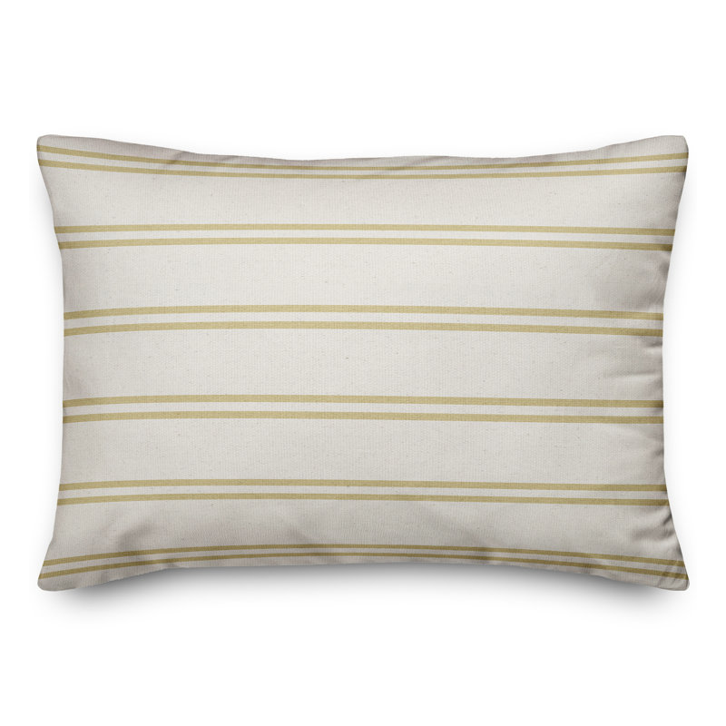 Polyester/Polyester Blend Lumbar Rectangular Pillow Cover & Insert, Yellow