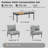 2-Person Metal Patio Furniture Set with Olefin Cushions, Armless Chairs-709660993