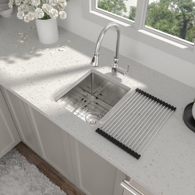 13  Undermount Sink - 13"X15"X9" Undermount Stainless Steel Kitchen Sink 16 Gauge Single Bowl Kitchen Sink 9  Deep Bar/Prep Sink Basin