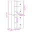 Highboard 70X42.5X185 Cm Engineered Wood-1460125795