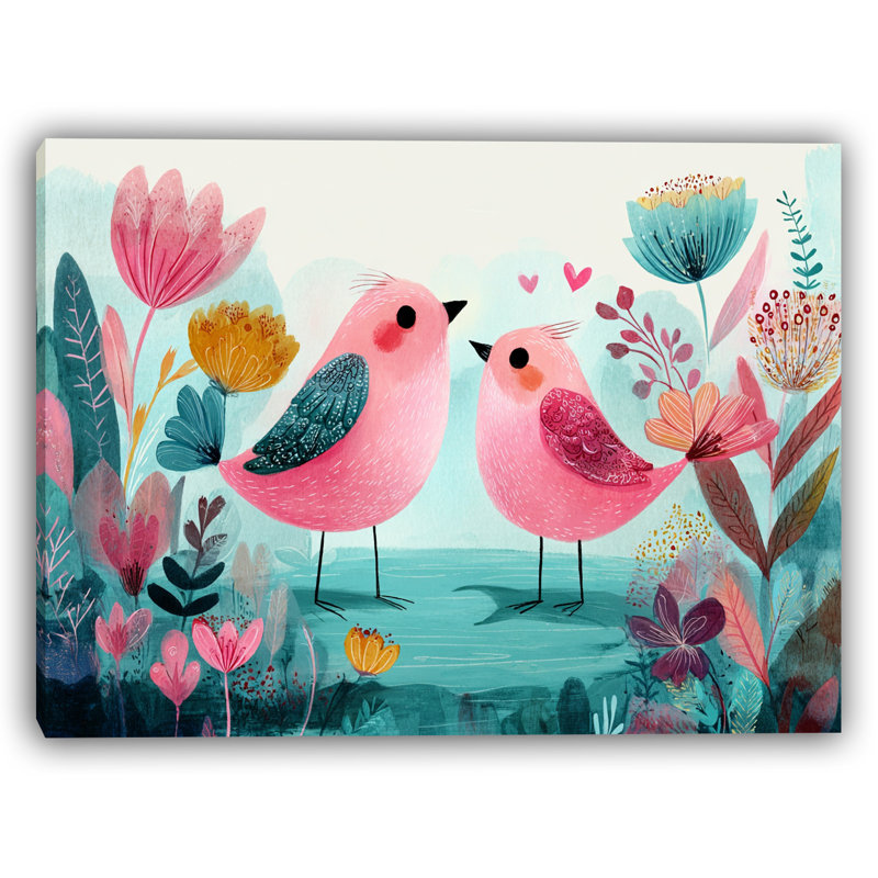 Love in Bloom - Oiseaux réconfortants dans le jardin printanier
