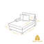 Chaise longue moderne rembourrée avec deux coussins et pieds en bois massif l 42,2 po Yalisa-1837404264-1853556378