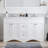 Chamiya 60'' Double Bathroom Vanity with Carrara Marble Top-343898122