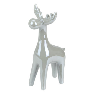 Figurine de Noël renne en céramique 7 po