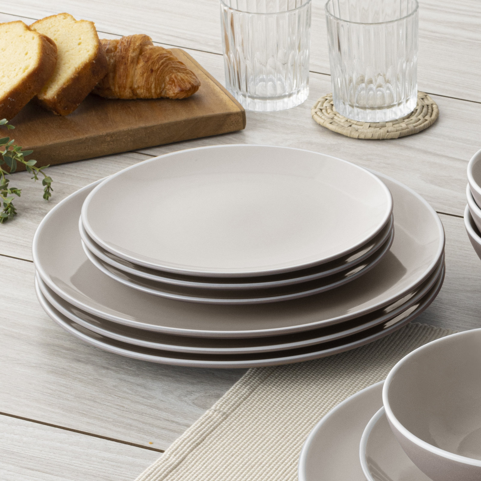 Noritake ColorTrio Set of 4 Coupe Salad Plates, 8.25"