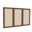 Babillards fermés en tissu à 3 portes avec cadre en bois Ghent-11138466-11138468-11138467