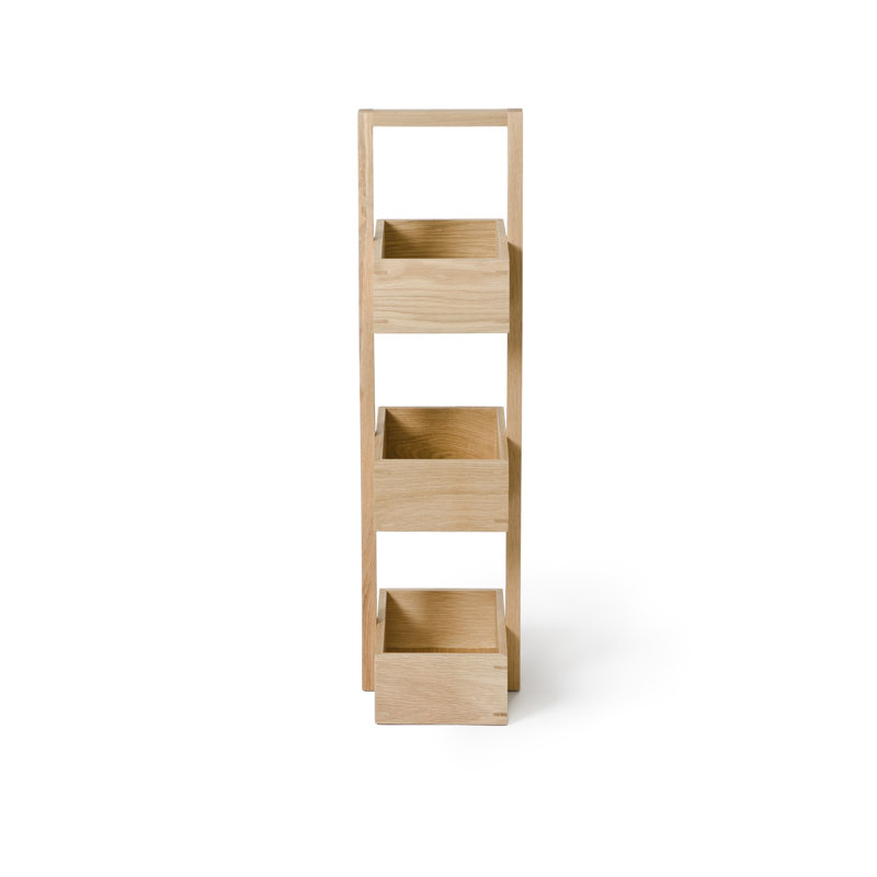 Belinda Freestanding Shower Caddy, Natural Oak