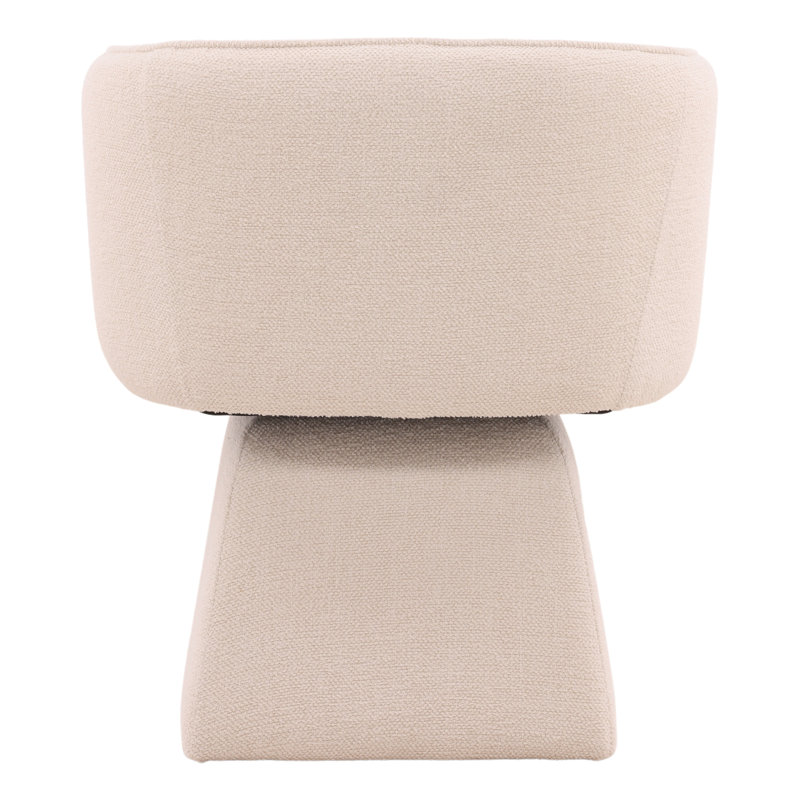 Jonie Upholstered Swivel Chair, Camel, Lola Cream