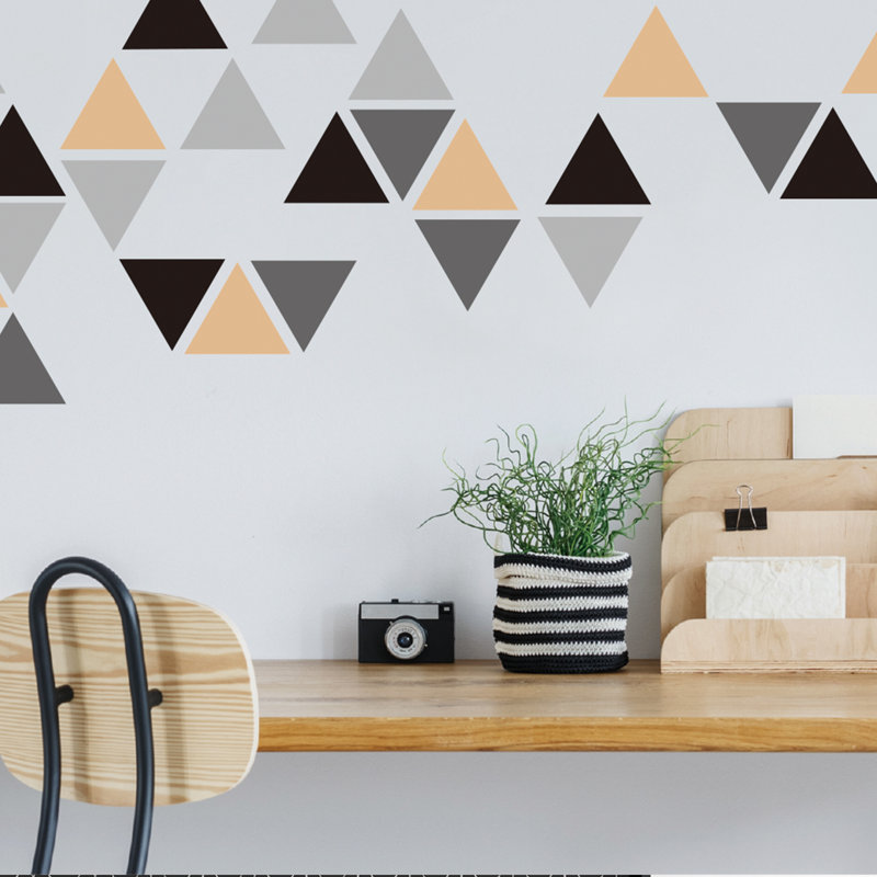 Abstract Wall Decal, Black/Gray