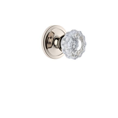 Bouton de porte en cristal Grandeur Circulaire Rosette