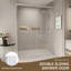 Porte de douche en verre trempé, porte coulissante semi-sans cadre pour salle de bain-119966072