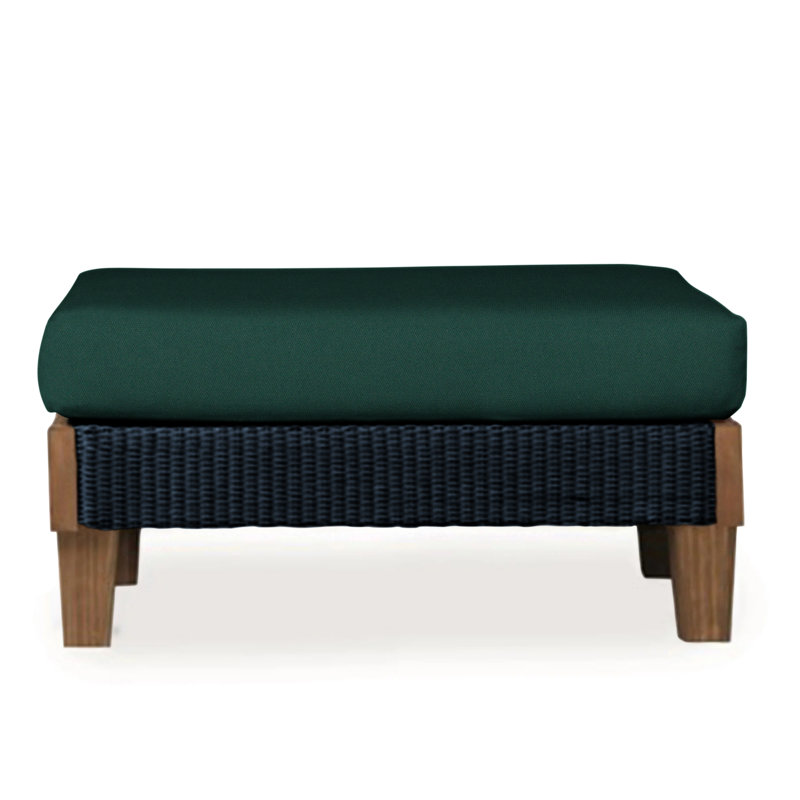 Catalina Outdoor Ottoman, Sailcloth Seagull, Ebony