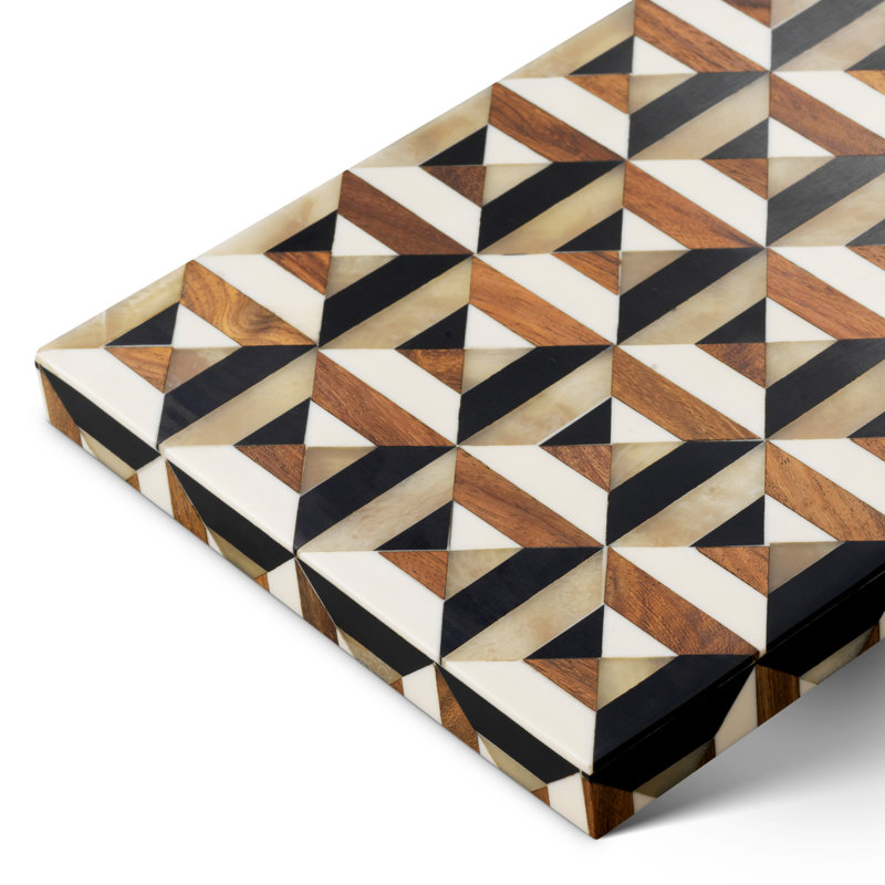 Box Marwood Brown Black White, 2.17" H x 12.01" W x 8.07" D