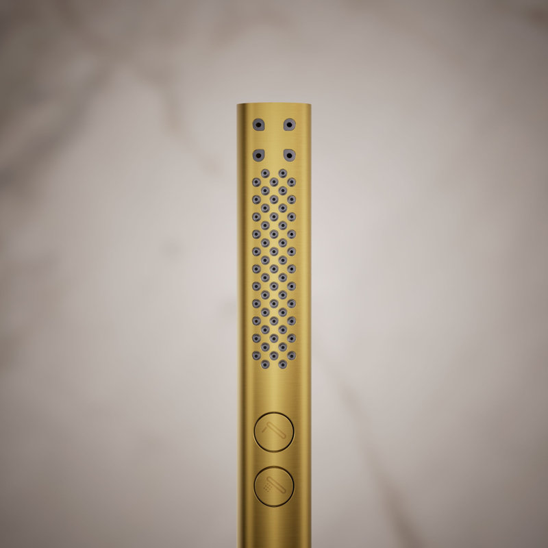 Shift Two-Function Handshower, Multi-Function Handheld Shower Head, 1.75 GPM, Vibrant Brushed Moderne Brass