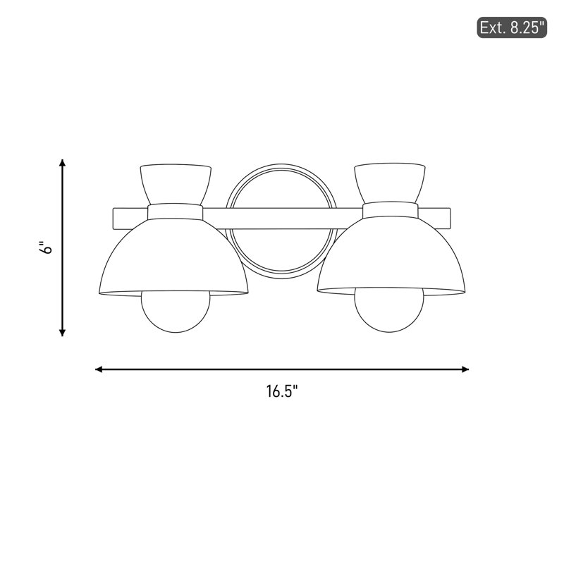 Luminaire pour meuble-lavabo de salle de bain 2 lumières Karalana en nickel brossé, Nickel brossé