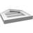 Peaked Top Surface Mount Signature Urethane Non-Functional Gable Vent 11/12 Pitch Primed Tan-101712105