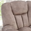  Fauteuil inclinable manuel massant en microfibre chauffant de 41,34 po de largeur avec porte-gobelets cachés-278285113
