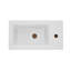 DeerValley Floating Bathroom Vanity with Fireclay Sink, Natural Wood, 41x22x68cm