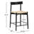 Hamm Woven Solid Wood Counter Stool