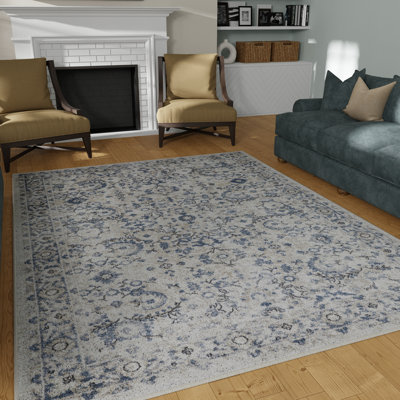 Tapis oriental en polypropylène tissé à la machine Aldolphus