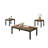 Contemporary Style 3Pc Table Set 1X Coffee Table 2X End Table Faux Marble Top Wooden Legs Primary Living Room-775397791-775397790
