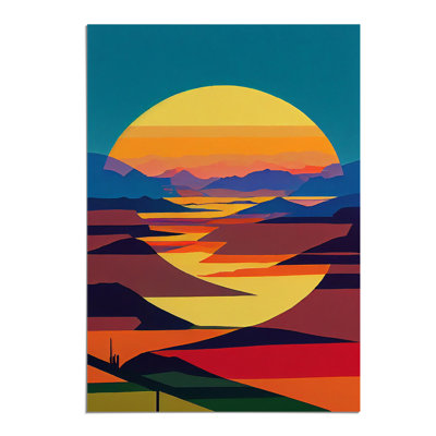 Boundless Sunset Abstract - Wall Art