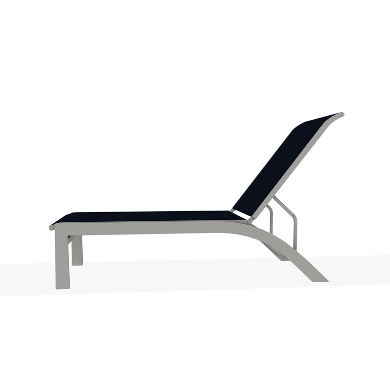 Chaise longue Kendall Sling, Bleu marine 13D Sunbrella®, Neige