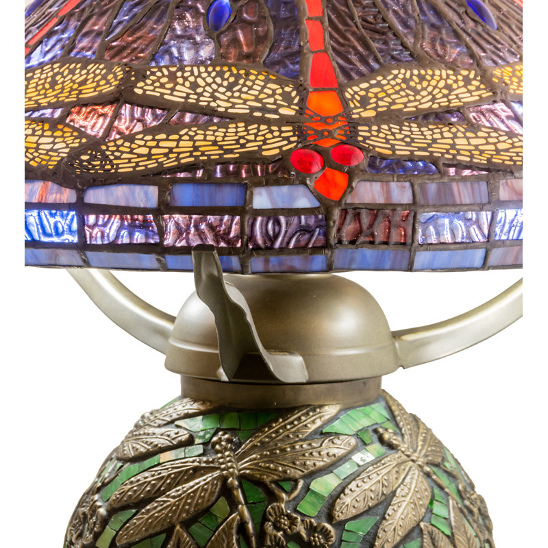 17" High Tiffany Dragonfly Table Lamp