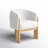 Eileen Boucle Tripod Dining Armchair-1146282448