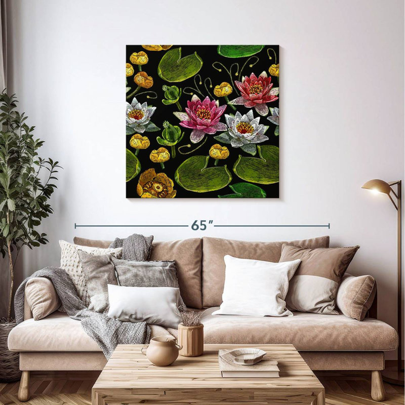 Broderie Harnek Lotus Garden, H 39 po x l 39 po