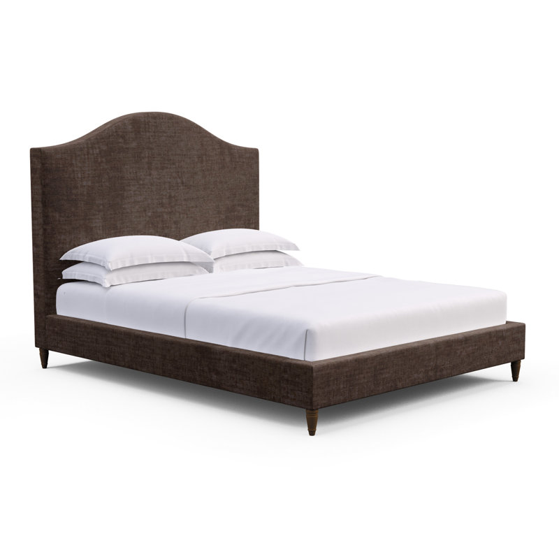 Montague Upholstered Standard Storage Bed, Full, Crushed Velvet Chocolate, Dark Brown