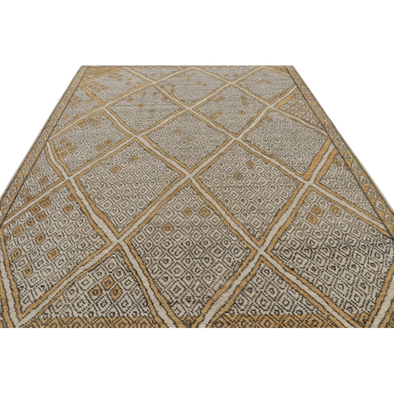 Moroccan Hand Knotted Area Rug, Rectangle 8' x 10'