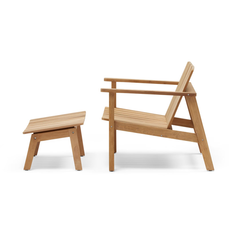 Haven Solid Wood Adirondack Chair with Ottoman