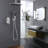 Shower Systems with 14"Rain Shower and High Pressure Handheld Spray, Celling Mount, Rough in-Valve-84695080
