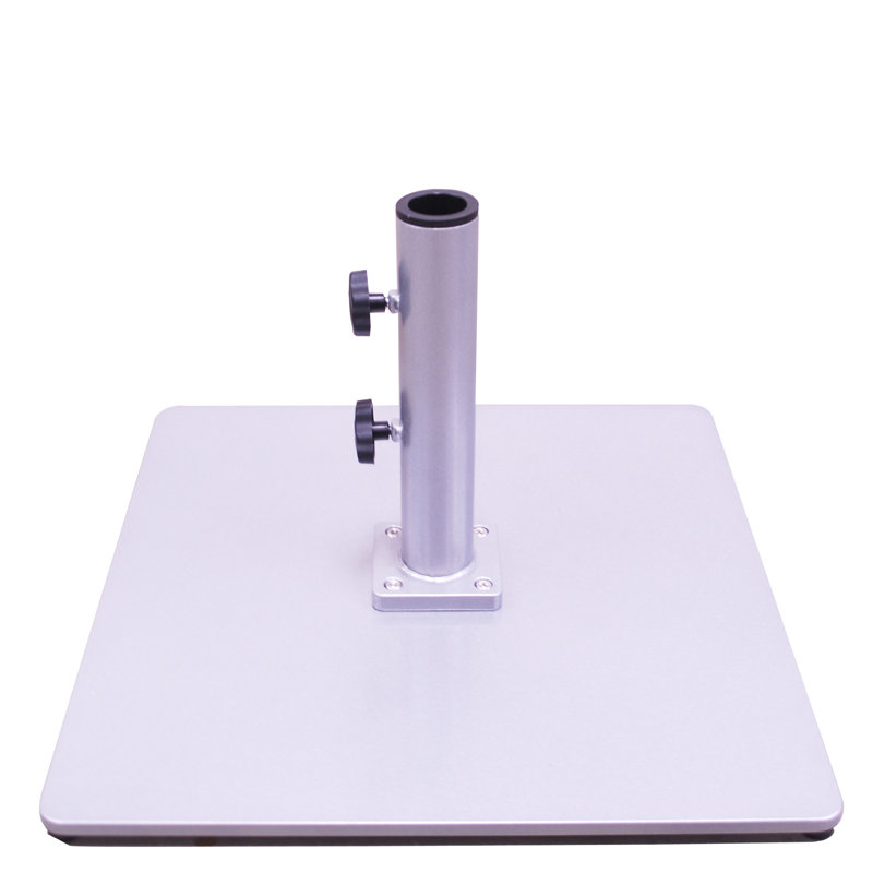 Base de parasol autoportante Islais, H 14 po x l 21 po x P 21 po, Argent argent