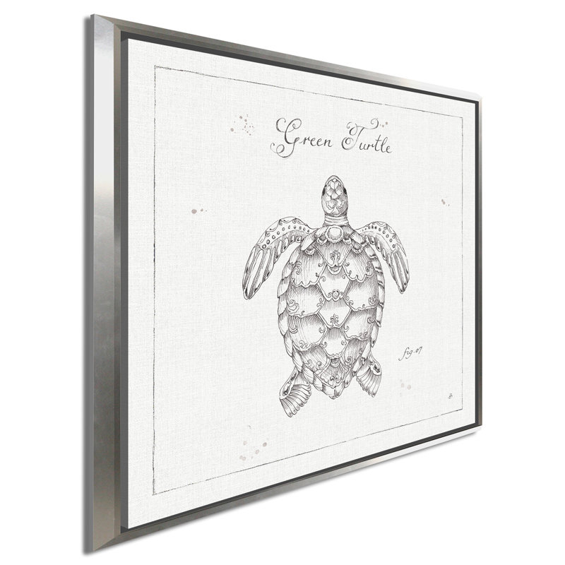 «Underwater Life», reproduction sur toile, H 21,5 po x l 21,5 po x P 2 po, Cadre flottant argent