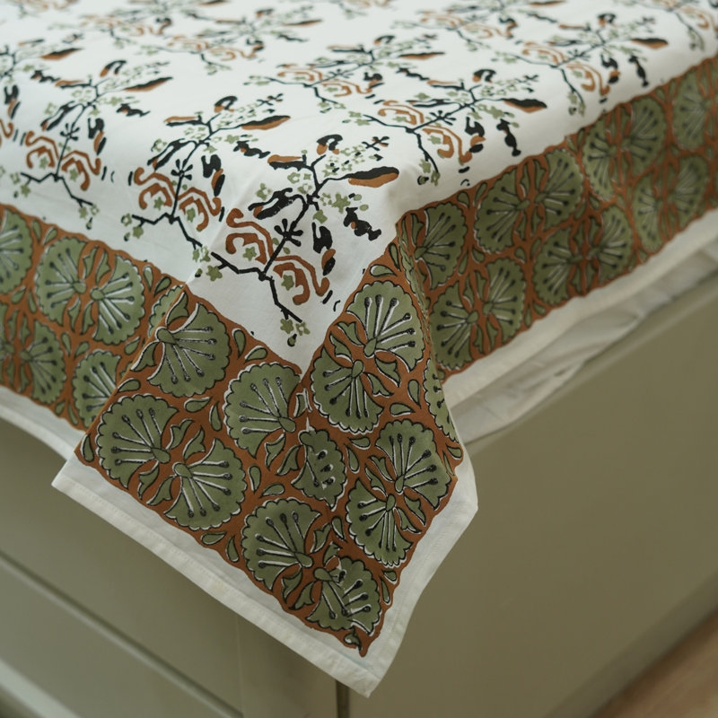 Fabdivine Pure Cotton Bedsheet Set – Handmade Bedsheet with Matching Pillow Covers – Premium Bedding, Nakshatra,