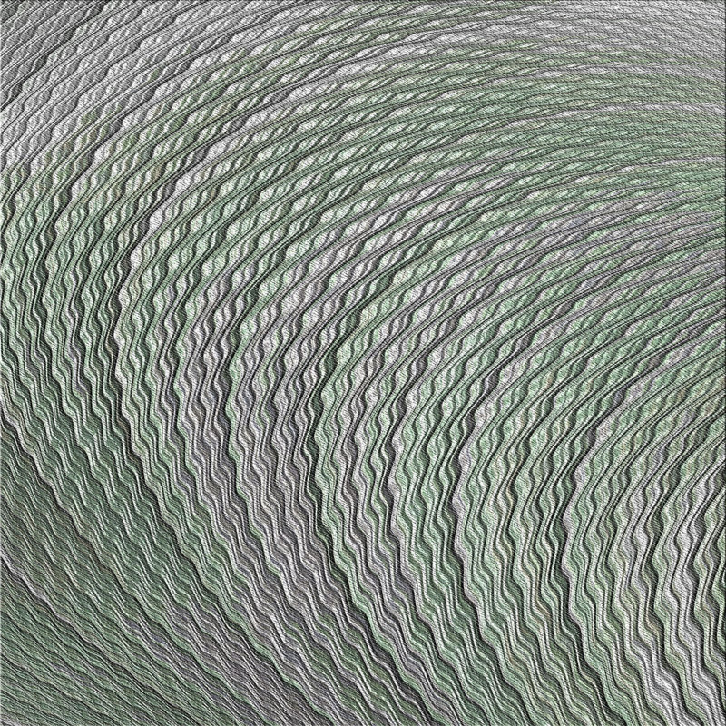 Tapis vert / gris Power Loom, Carré 4 pi
