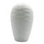 Vase en verre blanc texturé à la main de 14 pouces de hauteur