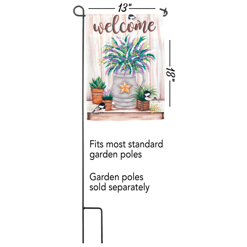 Drapeau de jardin en polyester 18 x 13 po Amberlee
