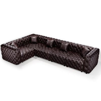 Modular Sectional Sofa with Handcrafted Tufting