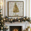 «Rustic Christmas Tree», reproduction sur toile dans un cadre américain-1687031192-1687031190