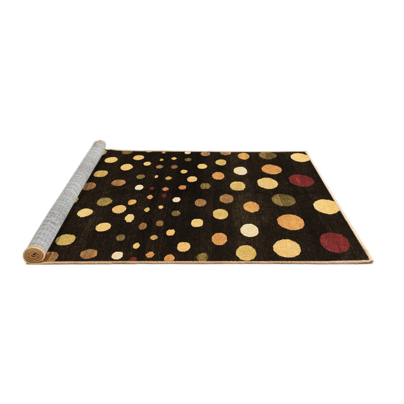 Reppond Contemporary 363 Brown Machine Washable Area Rugs, Round 3'