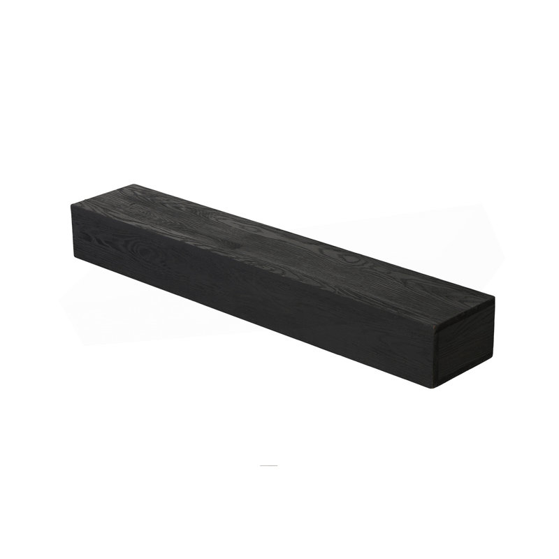 Tablette murale 48 po Western Red Cedar, H 6 po x l 48 po x P 9 po, Noir