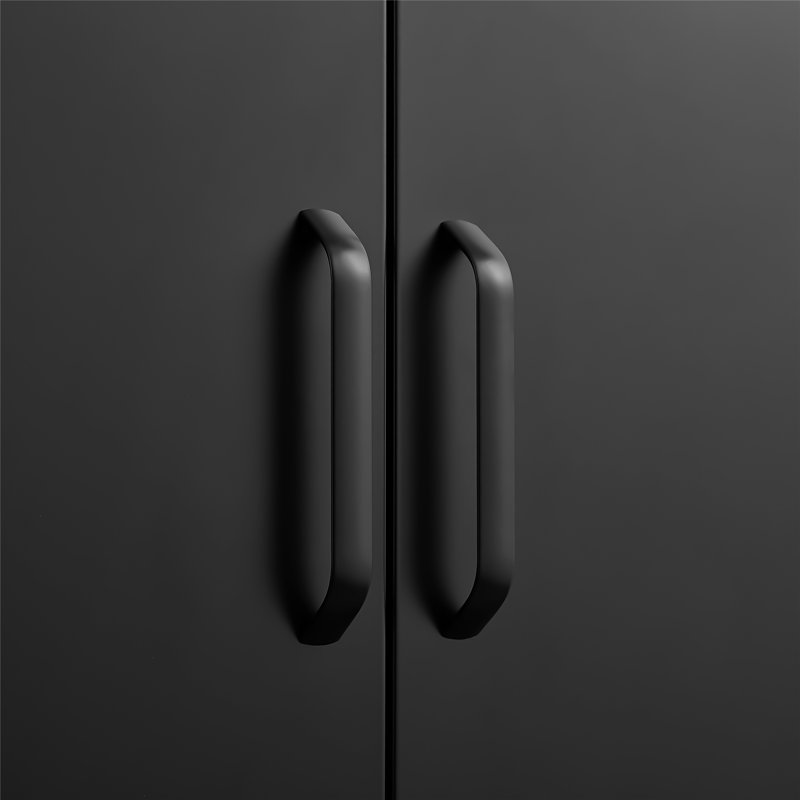 Armoire de rangement avec tablettes réglables pour l'organisation à domicile, Noir