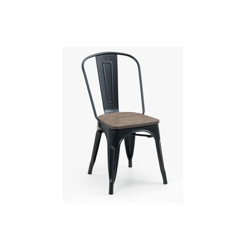 Lelystad Solid Wood Top Metal Base Dining Table