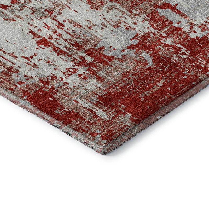Tapis abstrait lavable à la machine de qualité supérieure Mayfield AMF1008, Rectangle 1 pi 8 po x 2 pi 6 po