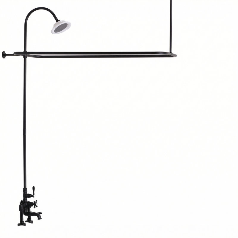 Strom Living Thermostatic Enclosure Tub Shower Set with 65" Riser and Shower Head, Unlacquered Oil Rubbed Bronze
