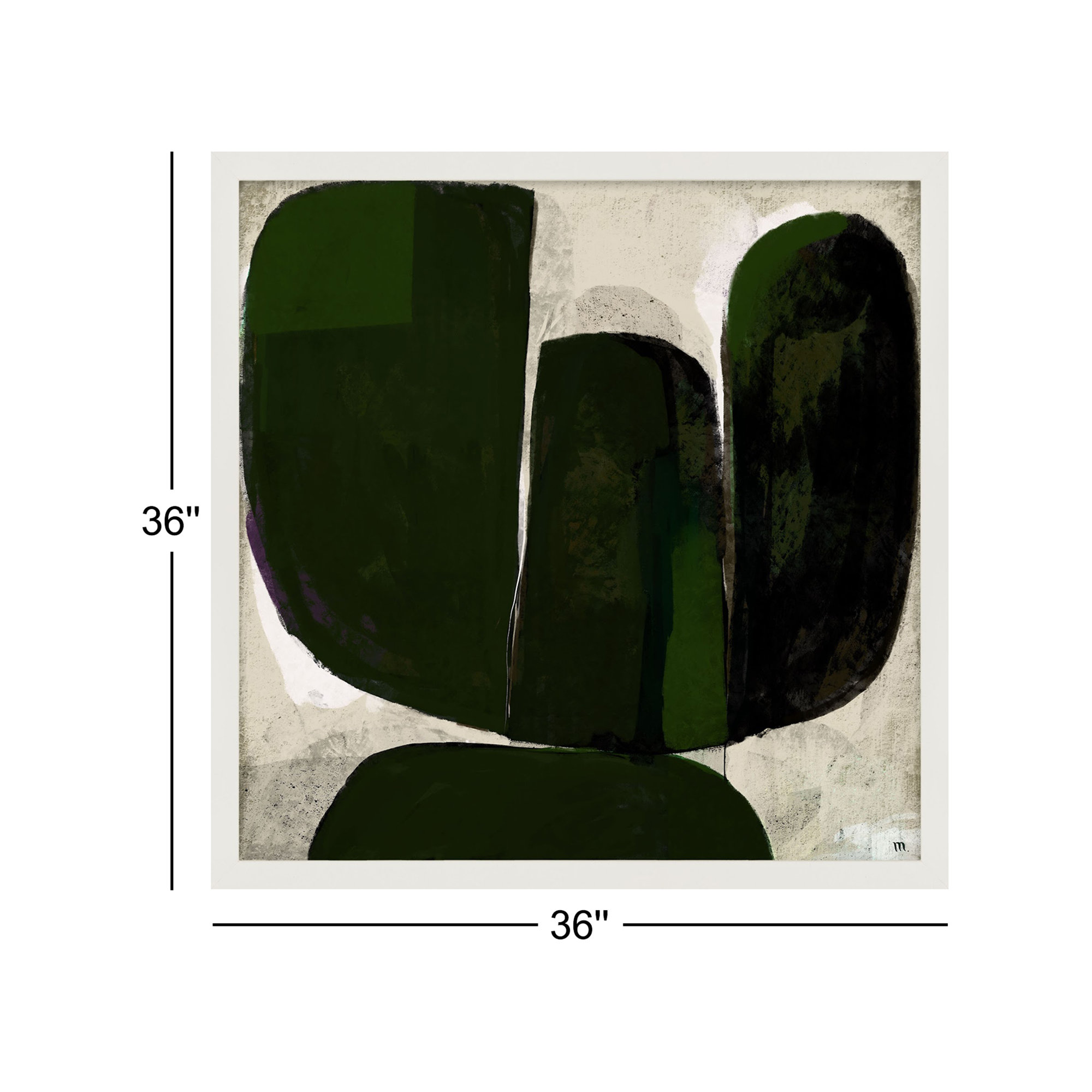 Succulent #6 by StudioM, 36" H x 36" W x 1.25" D, White